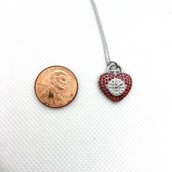 925 Wizard of Oz Heart Clockface Necklace - Picture 7 of 9